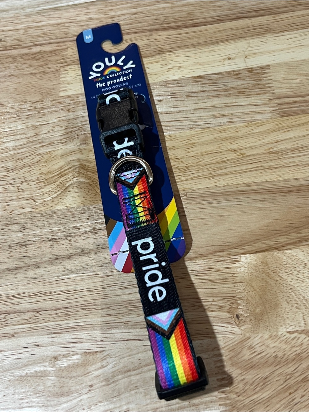 Pride Rainbow Dog Collar - medium 14-20”